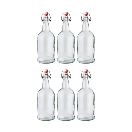 Swing Top Bottle Clear 500 ml - 6 Pack