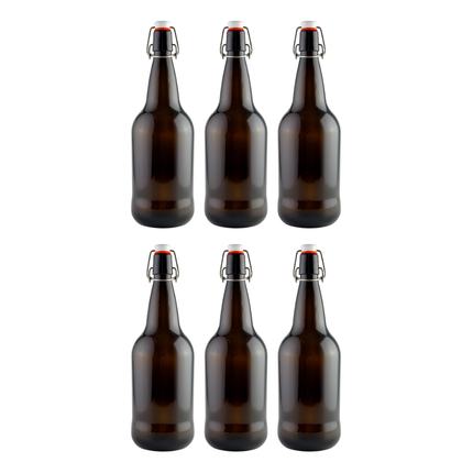 Swing Top Bottle Amber 1000 ml - 6 pack