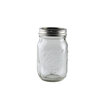 Ball Mason Jar 16oz Regular Mouth with Bands and Lids - 12 pack