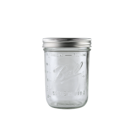 Ball Mason Jar 16oz Wide Mouth with Bands and Lids - 12 pack