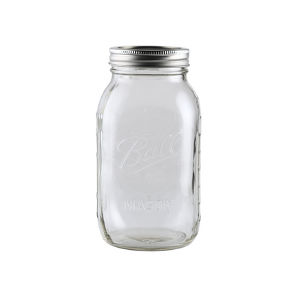 Ball Mason Jar 32oz Regular Mouth with Bands and Lids - 12 pack