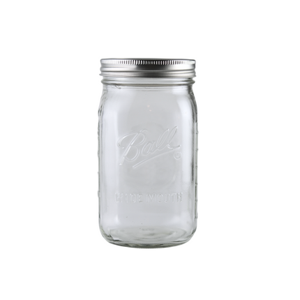 Ball Mason Jar 32oz Wide Mouth with Bands and Lids - 12 pack