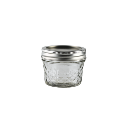 Ball Mason Jar 4oz Quilted with Bands and Lids - 12 Pack