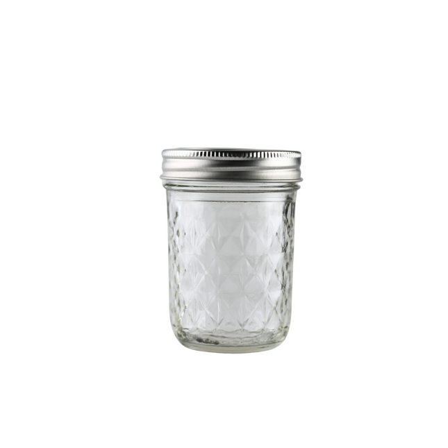 Ball Mason Jar 8oz Quilted with Bands and Lids - 12 Pack
