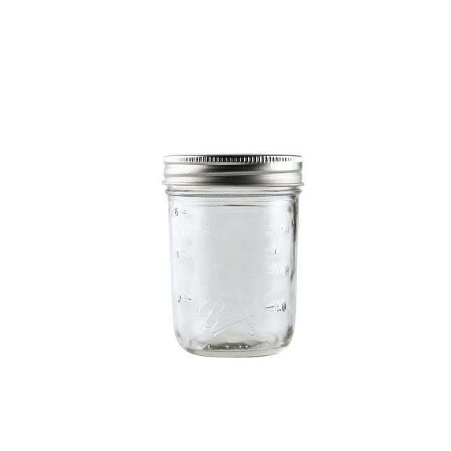 Ball Mason Jar 8oz Regular Mouth with Bands and Lids - 12 Pack