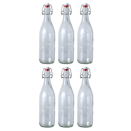 Swing Top Bottle Clear 1000 ml Olive Oil - 6 pack
