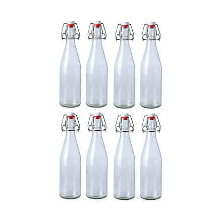 Swing Top Bottle Clear 500 ml Olive Oil - 8 pack