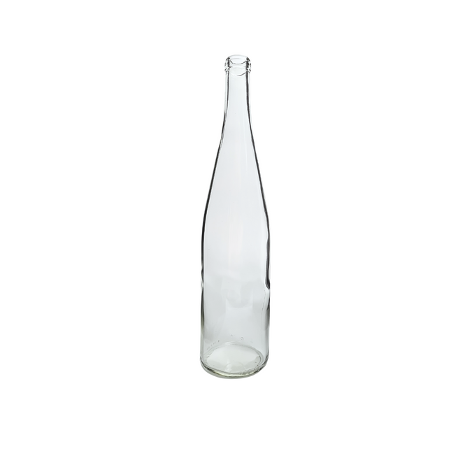 W13 Stretch Hock Wine Bottles 750 ml. - Clear/Flint (Case of 12)