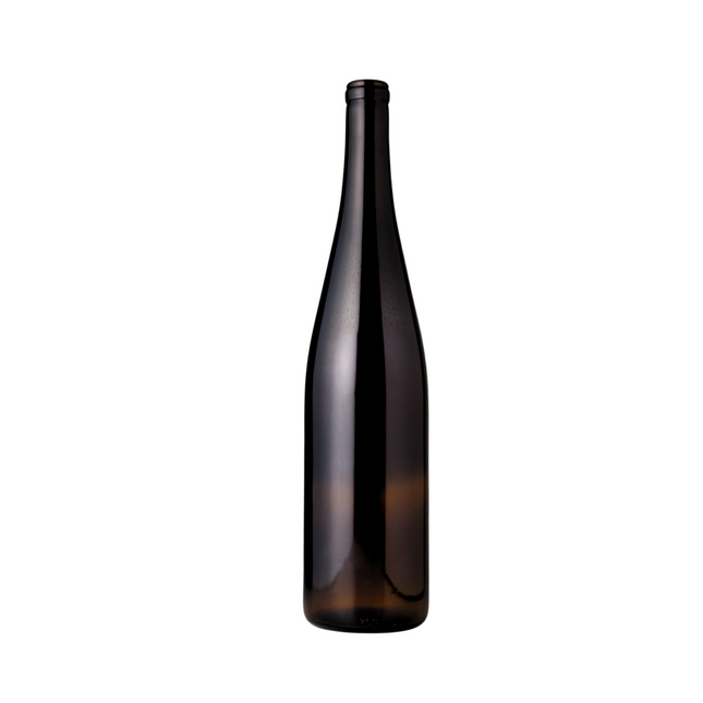 W13 Stretch Hock Wine Bottles 750 ml. - Amber (Case of 12)