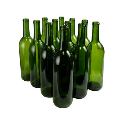 W5 Bordeaux Wine Bottles 750 ml. - Green (Case of 12)