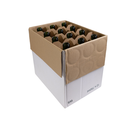 W5 Bordeaux Wine Bottles 750 ml. - Green (Case of 12)